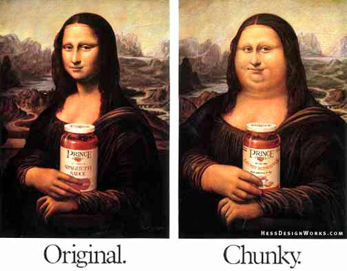 Advertisement Example of Mona Lisa and Fat Mona Lisa